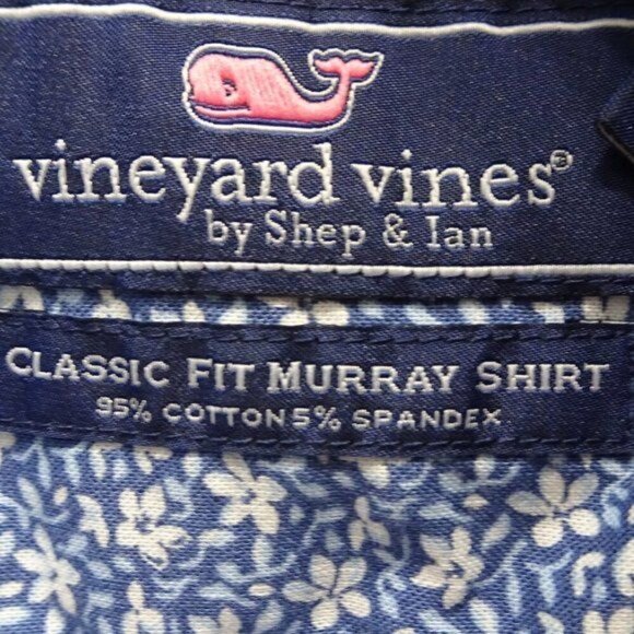 Vineyard Vines Blue Classic Fit Murray Shirt Medium - Picture 4 of 6